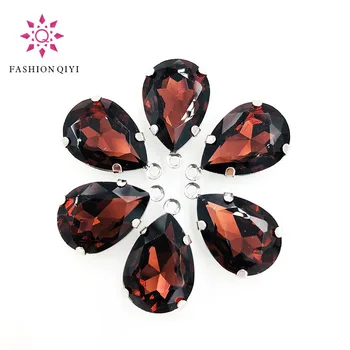 13x18 mm треска дъното Цвят на червено Вино, Един висящи шият камъни Кристал Crystal свободни кристали сам/Bg-Dress bag аксесоари