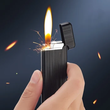 Метални Запалки Метални Кремни Газова Запалка Бутан Турбо Запалка Пламък Цигари, Запалки, Аксесоари за Пушене на Приспособления за Мъже