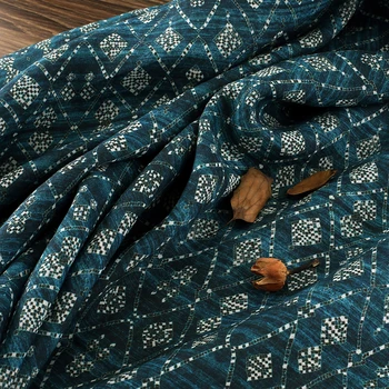 Висококачествен плат за шиене от чисто рами с дигитален печат, плат за рокли, престилки, малки саката и чонсамов