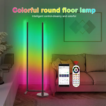HCP049 Bluetooth APP Тип Magic цвят подът лампа е подходяща за дома, спални прикроватной нощни шкафчета Разсеяна светлина Брой на светодиодите 90 светлини