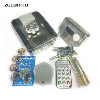 125 khz EM RFID Електрическа брава за врати и порти на замъка за Контрол на Достъпа интегриран Електронен RFID Система за заключване на вратите remoter program