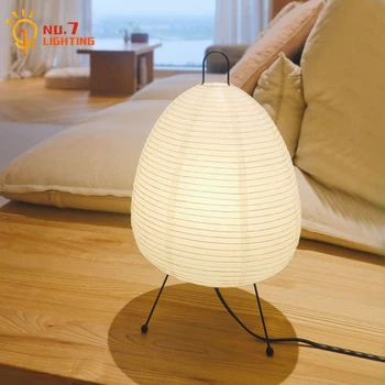 Японски Дизайн Akari Noguchi Йонг Настолна Лампа LED E27 Оризова Хартия Произведения на Декоративно Вътрешно Осветление на Спалня Домашен Почивка Прикроватное Кафенета