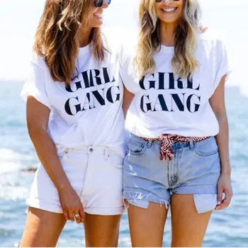 Тениска Sugarbaby Момиче Gang, дамски Модни подаръци, Американски дрехи, дамски риза, Сладко Отгоре, Женска тениска, Потник за момичета, Директен доставка