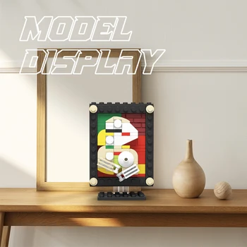 MOC Pixel Art Сам Dream Живопис на Известен Художник Ван Гог Подвесная Снимка на Модел Градивен елемент на Играчка, Играчка За Развитие на Деца