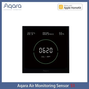 Aqara S1 Сензор за контрол на въздуха Активно Регулиране на CO2 ФПЧ2.5 Детектор Многофункционален Термогигрометр Работа с приложението Aqare Home