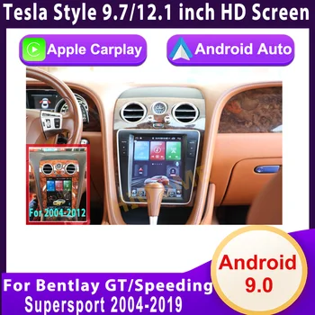 За Bentley GT Speeding Суперспорт Tesla стил Android 11 Автомобилен Мултимедиен Плейър gps навигация стерео радио главното устройство Carplay