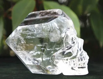 Естествената енергия на Бял Кристал точка магическа пръчка издълбани Рейки кварцов кристал череп украса за дома и практики аксесоари изцеление