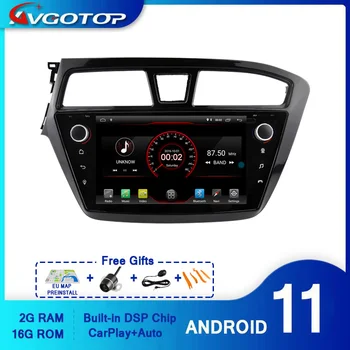 AVGOTOP Android 11 Авто Радио GPS DVD Плейър HYUNDAI I20 2015 LHD RHD Wifi Blueooth Автомобилна Навигация в Мултимедия