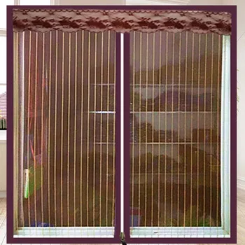 Кафе Ленти Вратата Прозорец Светкавица Откриване На Окото Екран На Домашната Спалня Кухня Баня Toliet Прежди Муха Противомоскитная Окото Завеса