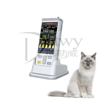 OE BWS01008 Ветеринарен ветеринарен домашен любимец, куче на котка преносими оксиметри термометри диагностика анализатор коагулятор Монитор SPO2 + NIBP + ETCO2