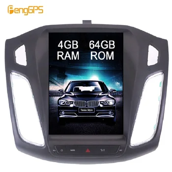 10,4 Инча Android 8,1 Автомобилен GPS Навигация DVD Плейър за Ford Focus 2012-2017 Радиото в автомобила 4K Tesla Style 1092*1080 4G + 64G Главното Устройство