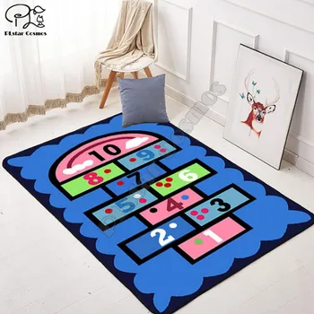 Детски игри килим, квадратен Противоскользящий подложка за пода, 3D Мат, нескользящий Мат, Трапезария, Хол, Мек килим за Спалнята, стил-03