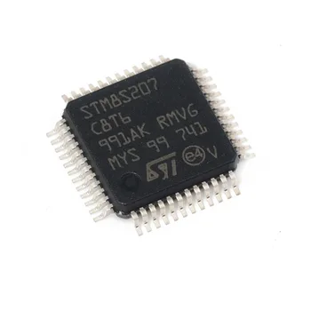 Оригинален STM8S207C8T6 LQFP-48 24 Mhz/64 KB Флаш памет/8-битов Микроконтролер-MCU