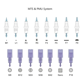 50/100 бр M1 L1 R3, R5 F7 на F5 Игла за Татуировки Касети за Микроблейдинга Игли, Използвани за Машини за Перманентен Грим PMU Artmex V8 двигател V6 V3