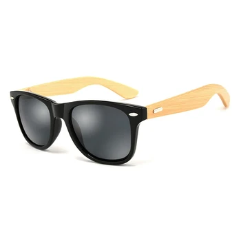 Мода Ретро Самоличността на Квадратен Бамбукови Слънчеви Очила за Жени, Мъже Марката Дизайн Унисекс Шофиране Пътуване Дървени Слънчеви Очила Нюанси