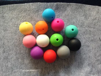 Хранителни силиконови топки за зъби 15 мм Силиконови перли - Детски Гривни 
