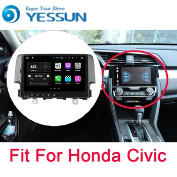 YESSUN Автомобилната Навигация GPS За Honda Civic 2016 ~ 2017 Android HD Сензорен Екран Аудио Видео Стерео Радио, Мултимедиен Плейър, Без CD / DVD