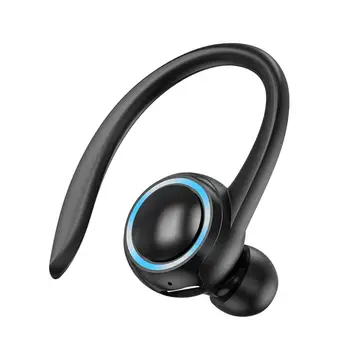 A1S Висящи ушите Безжични Bluetooth V5.0EDR Слушалки в ушите Истински Стерео Спортни Бизнес Слушалки Силиконови Ушни Шапки