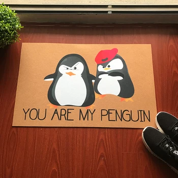 Обичай Забавен Мат, Ти си Моят Пингвин Врата на Мат Спалня Офис Входната Подложка За Пода Добре Дошли Вратите Подложки