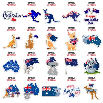 Домашни любимци Карикатура Плосък Смола Австралийски Флаг Кенгуру Flatback за 