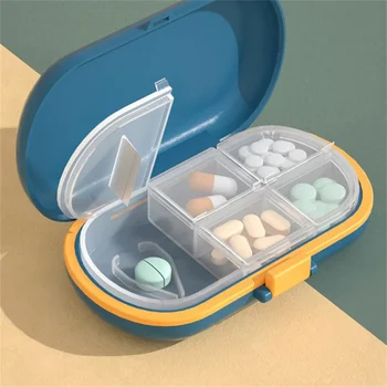 4 Окото Преносим Калъф-Органайзер за Хапчета?Опаковка лекарства повод хапчета кутии за хапчета кутии за хапчета контейнер За Съхраняване на хапчета джолан кутии за хапчета