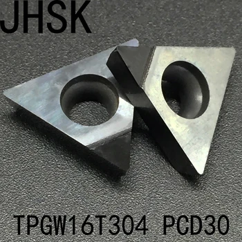 2 елемента TPGW16T304 PCD30 Поставяне на диамантения нож инструменти, Използвани за Алуминиеви Поликристални диамантени инструменти за ППР cnc