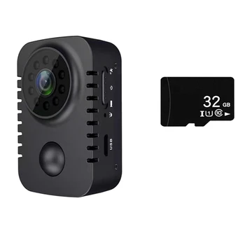 Камера за нощно виждане джоба на сигурността камера на тялото KODAK миниая 1080П имат за Видеорегистратора ПИР колата гръб с карта TF 32 ГР