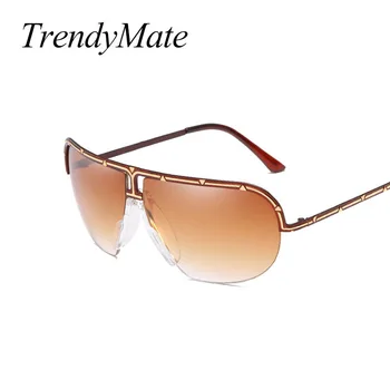 TrendyMate 2018, Нови Модни Кафяви Мъжки Слънчеви Очила за Шофиране, Очила за Мъже, Маркови Дизайнерски Висококачествени Нюанси 1432T