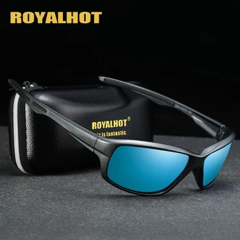 RoyalHot Мъжки И Дамски Поляризирани Сини Лещи В Рамките Спортни Слънчеви Очила Vintage Слънчеви Очила Ретро Очила Нюанси Oculos Мъжки 900181