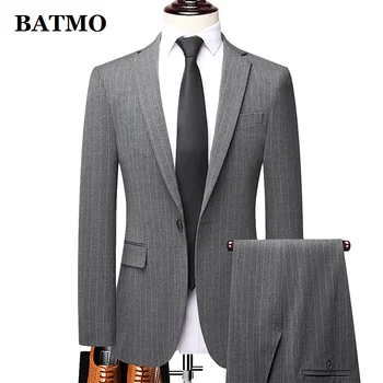 BATMO 2022 новият пристигането на пролетта висококачествени костюми в райе за мъже, сватбена рокля, големи размери на M-4XL 8660