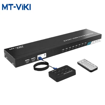 MT-VAL Hd HDMI KVM Превключвател PC лаптоп Общи usb клавиатура Мишка дисплей, 8 в 1 изход С инфрачервено дистанционно управление смяна на