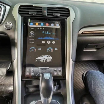 128 Г 12,1 Инча Tesla Стил Сензорен Екран За Ford Mondeo Fusion MK5 хибриден Android Авто Радио Мултимедиен Плейър GPS Навигатор