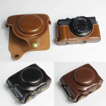 Кожена Чанта за фотоапарат HQ с каишка за Canon POWERSHOT G5X II/G5 X Mark II