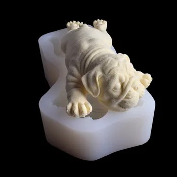 Нов 3D пясък пяна за кучета, форма за шоколадова торта, супер 6 инча, гел за кучета, украса за печене, силиконови гел форми WMJ-924