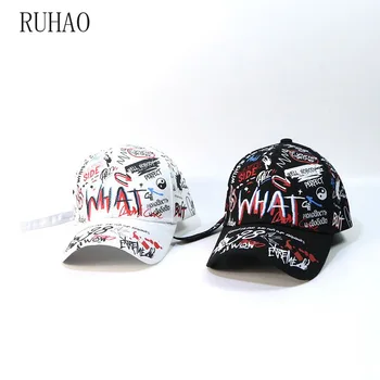 RUHAO Лятна мъжка бейзболна шапка с Графити, Слънчеви Шапки, хип-хоп Козирка Пролетна Шапка, Регулируеми Шапки За Жени
