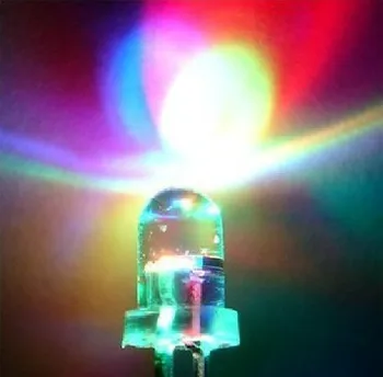 Безплатна доставка 100шт 3 мм RGB 7 цвята бавно светкавица led светоизлучающий диод (LED) Нови продукти и ROHS