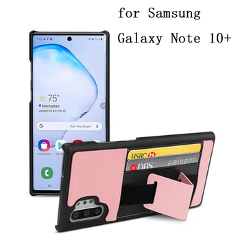 Многофункционална Чанта, изработена от естествена Телешка кожа за Samsung Galaxy Note 10 Plus, една Чанта-портфейл с отделения за карти, флип-надолу обвивка, Бележка 10+